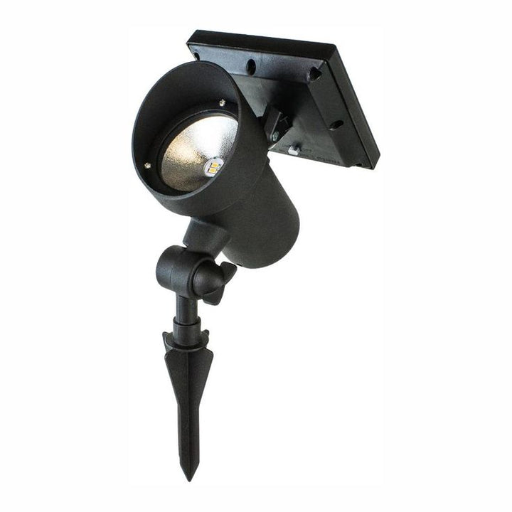 High Lumen Metal Solar Black Outdoor Integrated LED Landscape Spot Light