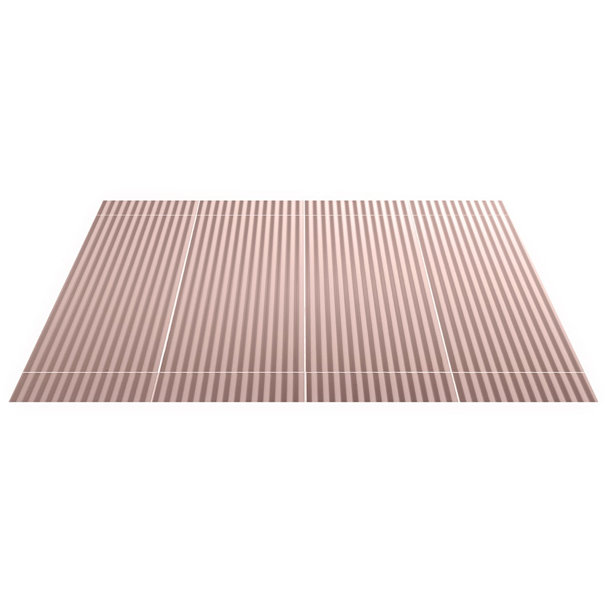 Lux Tile Mod 3D Blush Pink 12x36 Fluted Matte Ceramic Tile