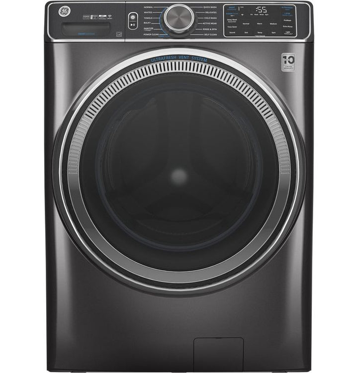 GE 5.0 cu. ft. Diamond Gray Front Load Washing Machine with OdorBlock UltraFresh Vent System with Sanitize and Allergen