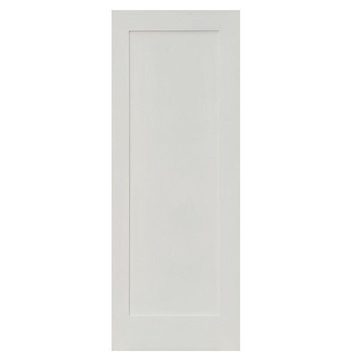 36 in. x 96 in. Shaker 1-Panel Primed Solid Hybrid Core MDF Interior Door Slab - Super Arbor