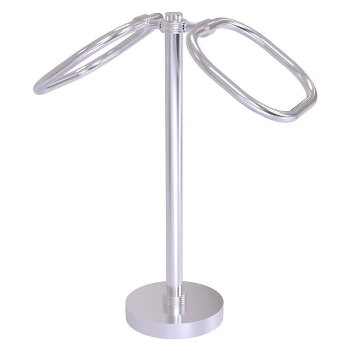 Allied Brass Satin Chrome Freestanding Countertop Towel Ring