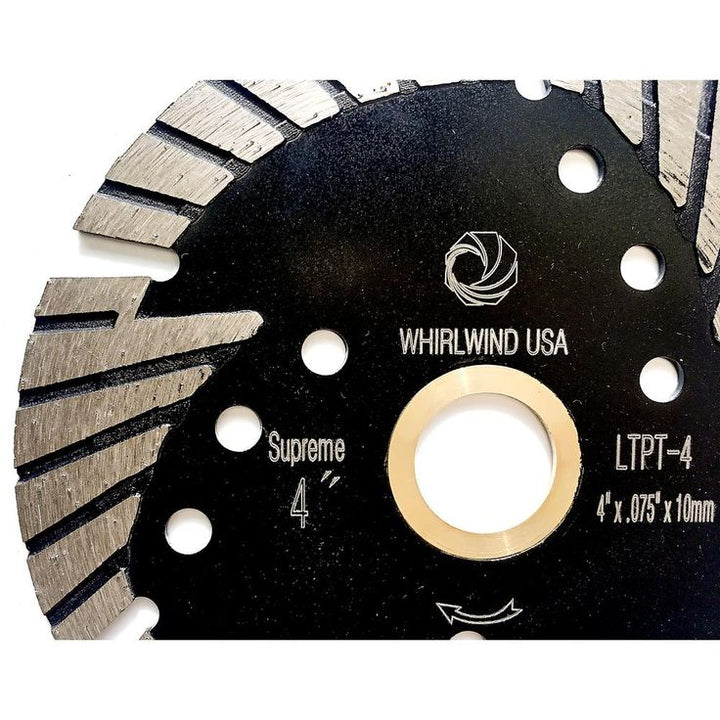 Whirlwind USA 4 in. Turbo 6-Teeth Segmented Diamond Saw Blade Granite Marble Concrete Cutting