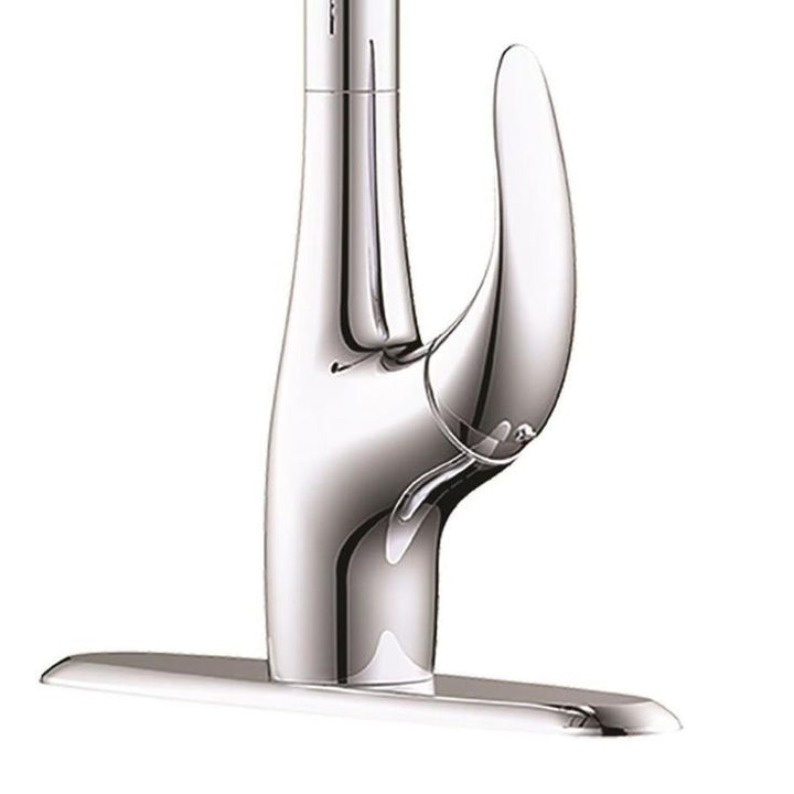 EZ-FLO Sterling Chrome 1-Handle Deck-Mount Pre-rinse Handle Kitchen Faucet (Deck Plate Included)
