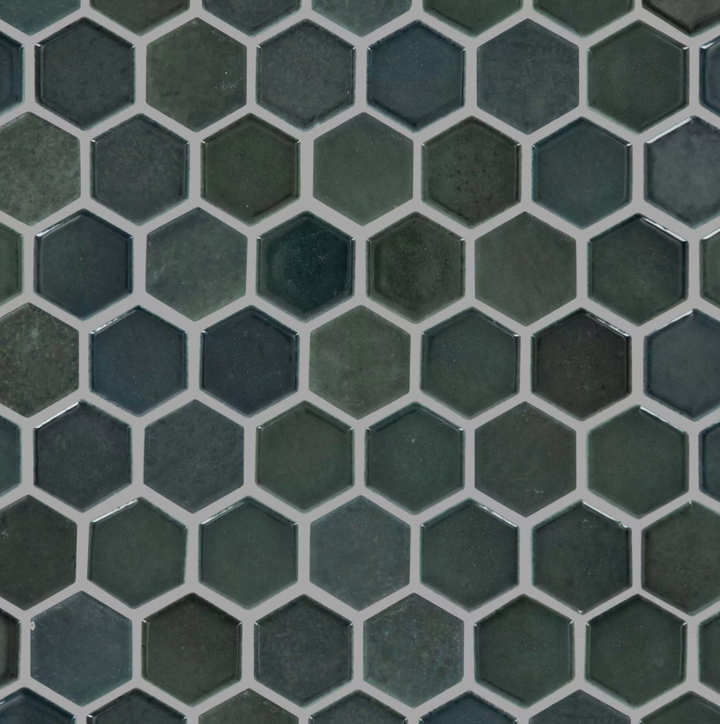 Juniper Mix Finish Ceramic 1.5 in. Hexagon Mosaic