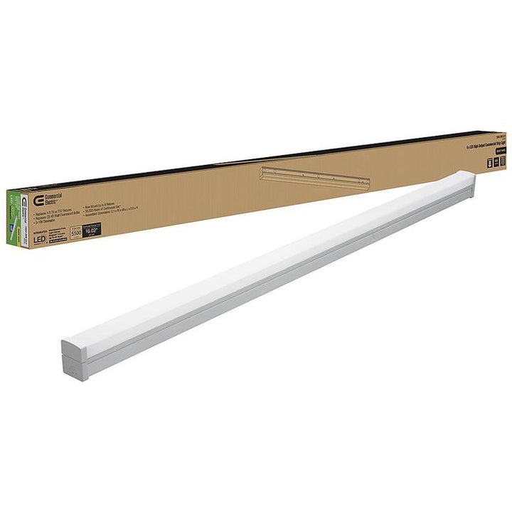 4 ft. 220-Watt Equivalent Integrated LED White Commercial Strip Light Fixture 4000K High Output 5500 Lumens