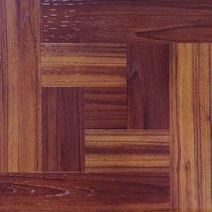 TrafficMASTER Red Oak Parquet 12 in. x 12 in. Peel and Stick Vinyl Tile Flooring (30 sq. ft. / case)