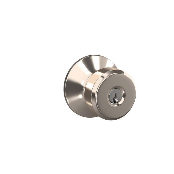 Custom Bowery Matte Black Keyed Entry Door Knob - Super Arbor