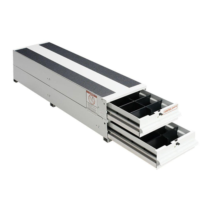 Weather Guard 12.25 in. Aluminum Stacked Itemizer Van Drawer Unit in Brite White - Super Arbor