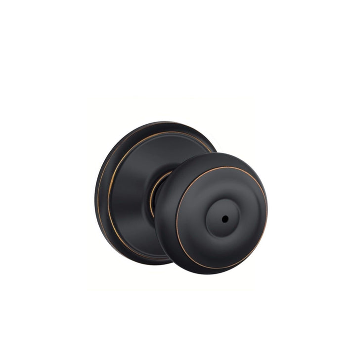 Schlage Georgian Aged Bronze Privacy Lockset, ANSI Grade 2, 1-3/4 in.