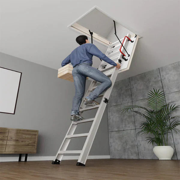 Aluminum Aesthetic Attic Ladder - 47in x 23.5in image 4
