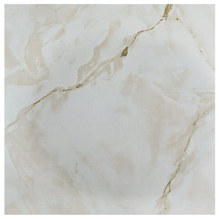 Achim Nexus Self-Adhesive Vinyl Floor Tile, 12 x 12 in, 1.2 mm, Classic White with Grey Veins – 20 Tiles (20 sq ft)