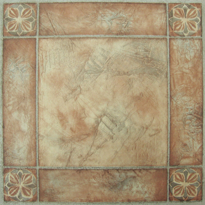 Achim Sterling Self Adhesive Vinyl Floor Tile — 20 Tiles/20 Sq. Ft., 12 x 12, Spanish Rose