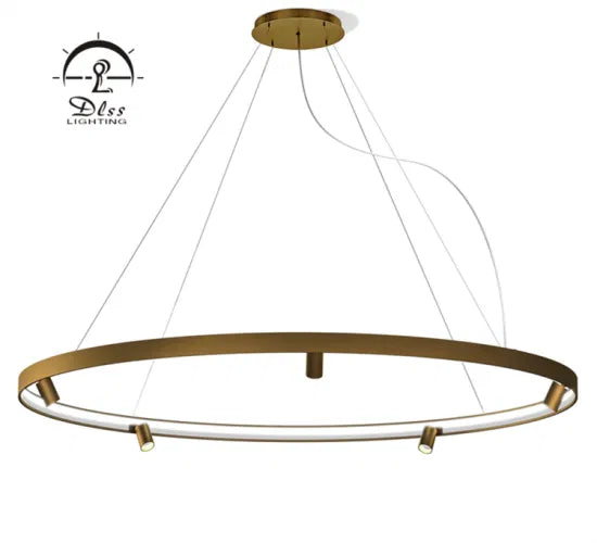 DLSS Lighting Co., Ltd. Aluminum Black Modern Hanging LED Chandelier Pendant Light