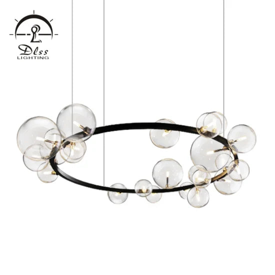 DLSS Lighting Artistic Design Metal with Glass Hanging Lamp with Holder Lamp G4
