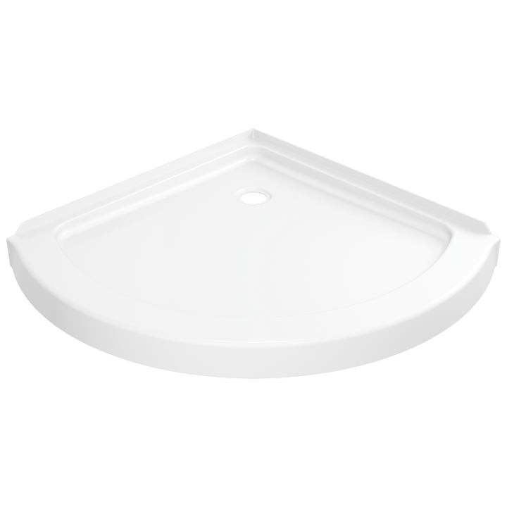 Delta 38 in. x 38 in. Round Corner Shower Base in White