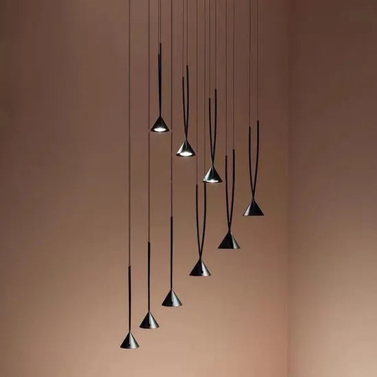 DLSS Lighting Black LED Small Hanging Lamp for Room