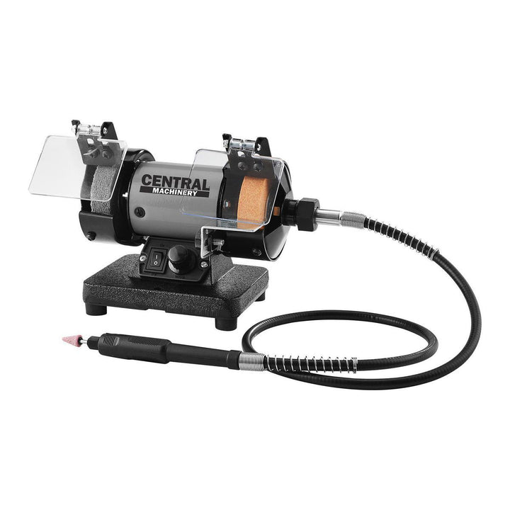 CENTRAL MACHINERY 3 in. Bench Grinder with Flex Shaft
