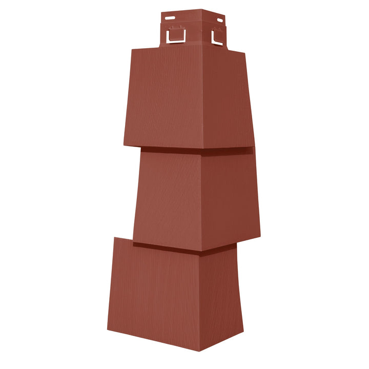 CertainTeed Cedar Impressions T5 Straight Edge Offset Mitered Corner Posts Autumn Red