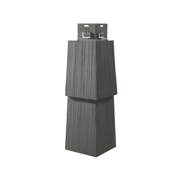 CertainTeed Cedar Impressions D7 Staggered Perfection Mitered Cornerpost Charcoal Gray