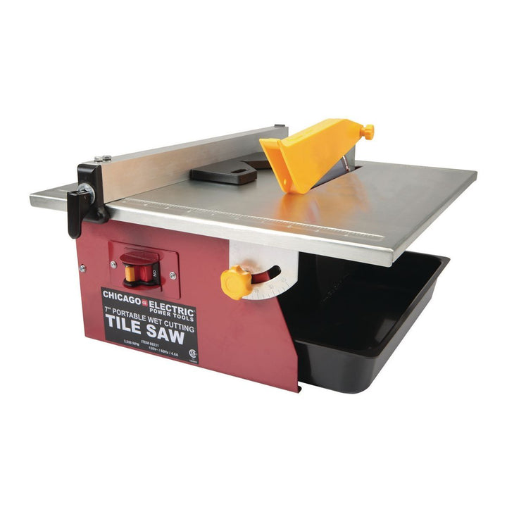 CHICAGO ELECTRIC POWER TOOLS 4.8 Amp 7 in. Table Top Wet Cut Tile Saw
