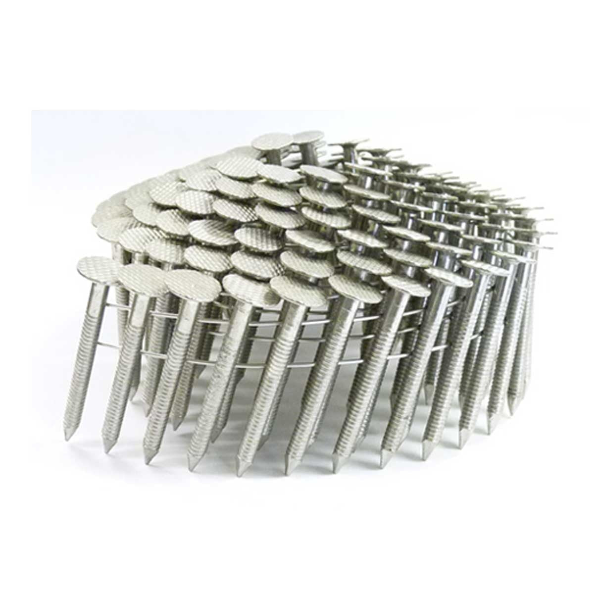 304 Stainless Steel Ring Shank Coil Nails, 1-1/2 in (ABC Coil)
