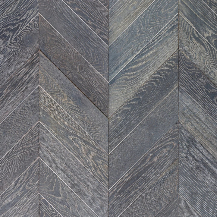 Canterbury Gray Chevron Oak Wire Brushed Engineered Hardwood