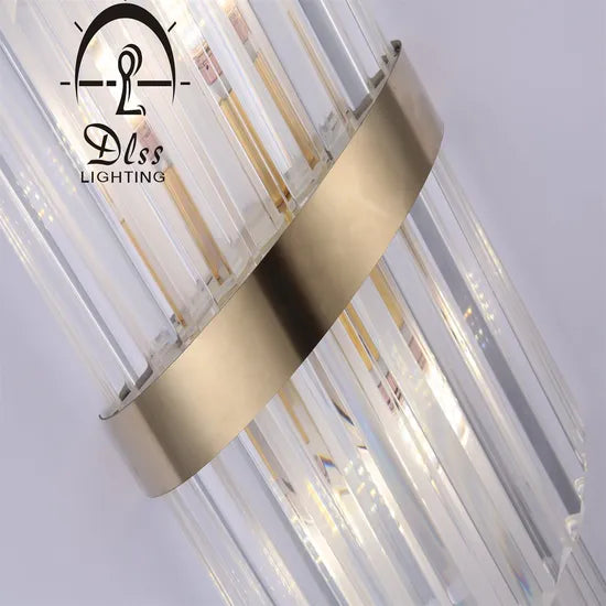 DLSS Lighting Creative Crystal Deluxe Wall Lamp for Villa Bedside Hotel Wall Lamp