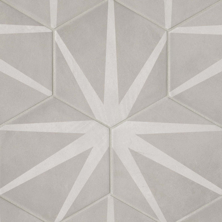 Allora 8.5" x 10" Hexagon Porcelain Decorative Tile in Stella (12.67 SqFt/Ctn)
