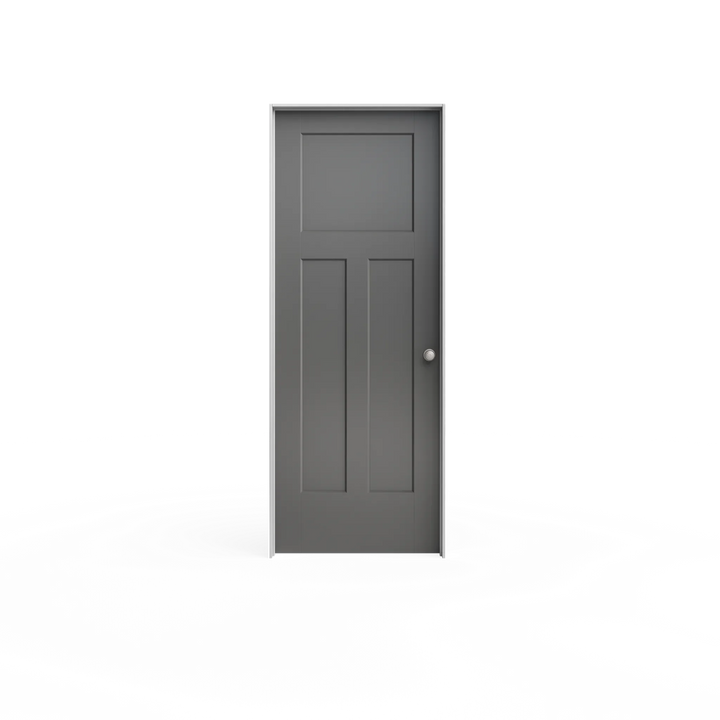 Masonite Winslow 24-in x 80-in 3-Panel Craftsman Solid Core Molded Composite Right-Hand Single Prehung Interior Door