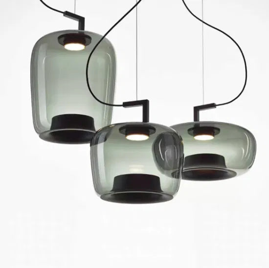 DLSSlighting Dlss New Pendant Lighting Home Decoration Amber Glass Lamp Shade Modern LED Pendant Lamp