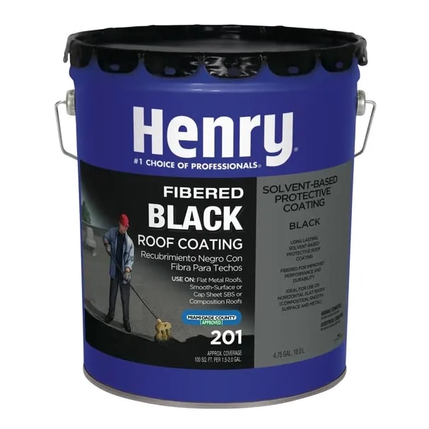 Henry 201 Fibered Roof Coating Black 5 gal