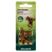 Hillman AnchorWire Brass-Plated Professional Picture Hangers, 75 lb Capacity, 2-Pack