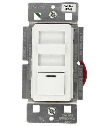 Leviton 1.5-Amp Decora IllumaTech Single-Pole Quiet Step Fan Speed Control with Preset Button, White/Ivory/Light Almond