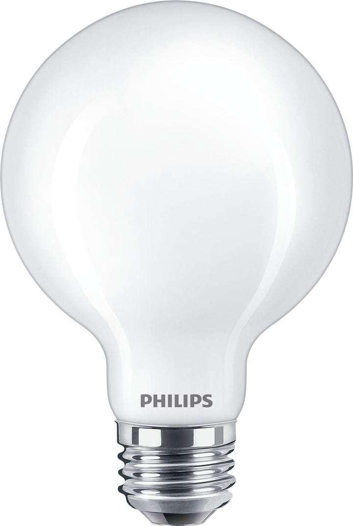 Philips 60-Watt Equivalent G25 Dimmable LED Light Bulb, Frosted Daylight, E26 Base (4-Pack)