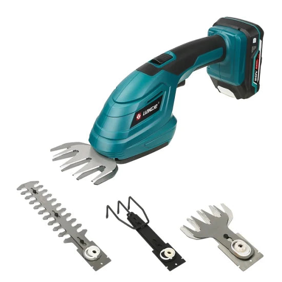 Liangye Battery Operated Garden Tool Kit Grass Cutter Hedge Shears and Raker 3 in 1