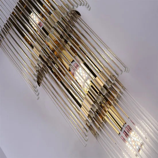 DLSS Lighting Modern Luxury Hotel Golden Crystal Wall Lamp with E14 Lamp for Villa