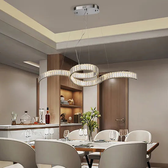 DLSS Lighting Modern Style Crystal Pendant Lamp Hotel Decorative Lighting Home Art LED Chandelier