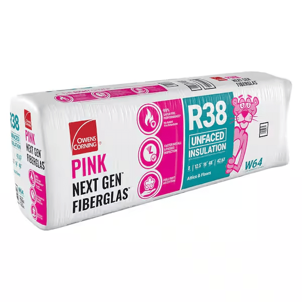 Owens Corning R-38 Unfaced Fiberglass Insulation Batts (All Sizes)