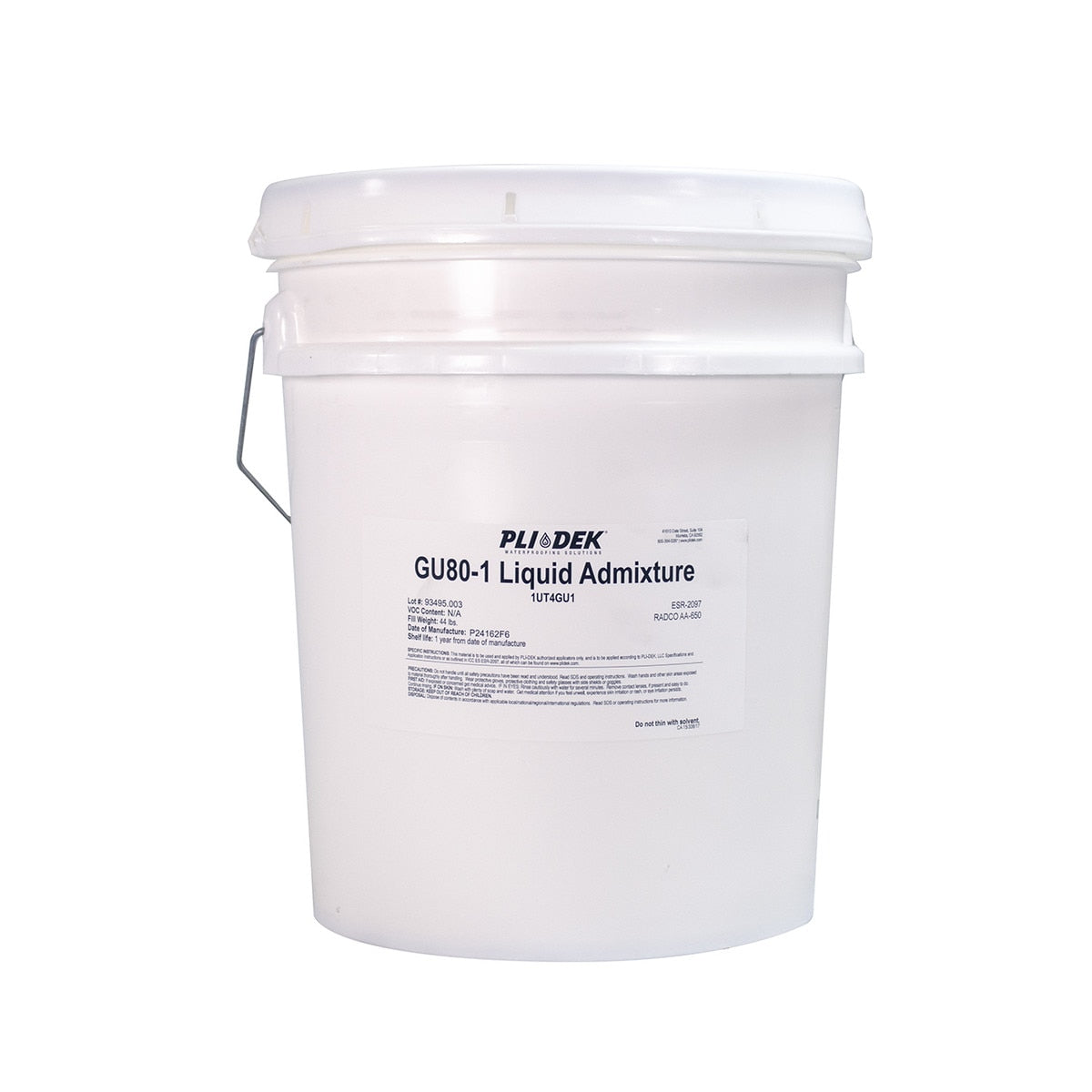 Pli-Dek GU80-1 Liquid Admixture – 5 Gallon Pail (Primer Coat Acrylic Emulsion)