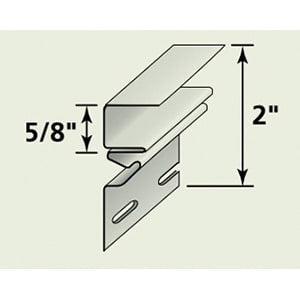 CertainTeed Vinyl Carpentry F-Channel Black 5/8" x 12' 6"