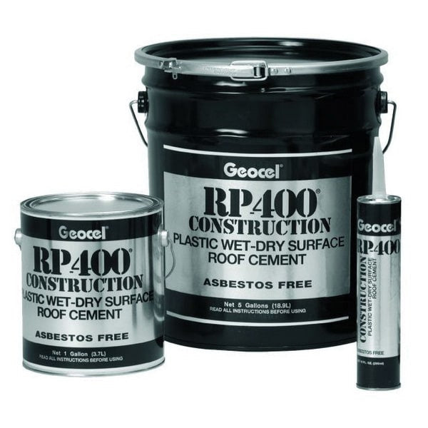 Geocel RP-400 Construction Plastic Wet-Dry Surface Roof Cement 10 oz