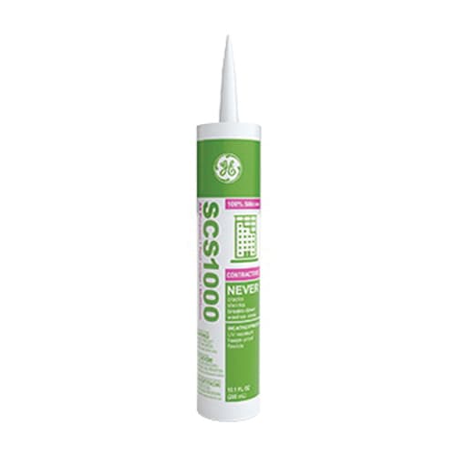 GE SCS1000 Contractors Silicone Sealant 10.5 oz White