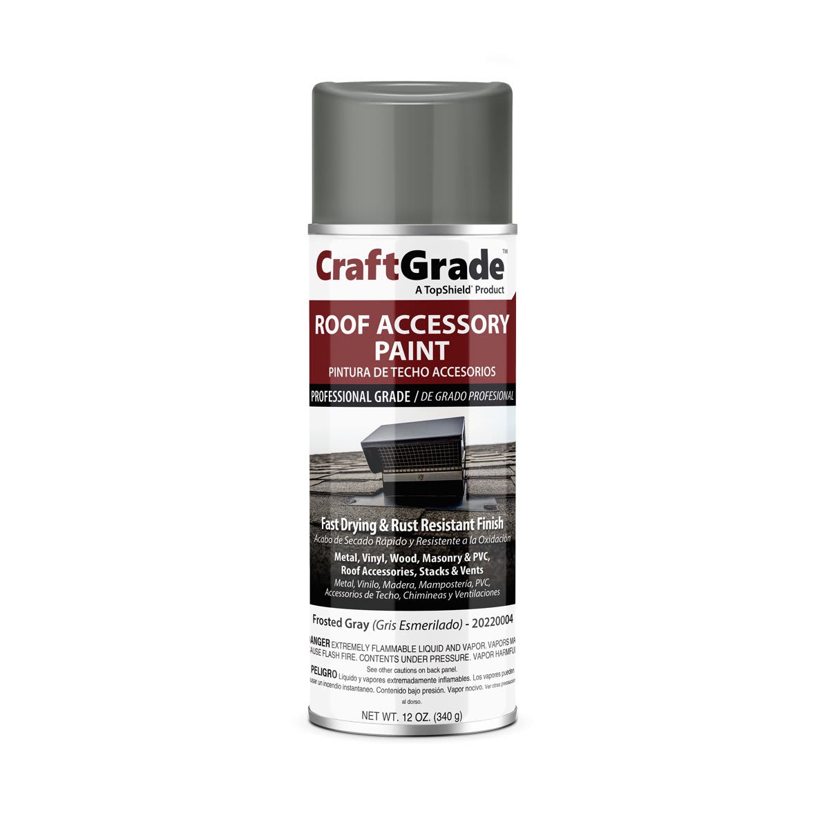 TopShield CraftGrade Accessory Spray Paint Frosted Gray