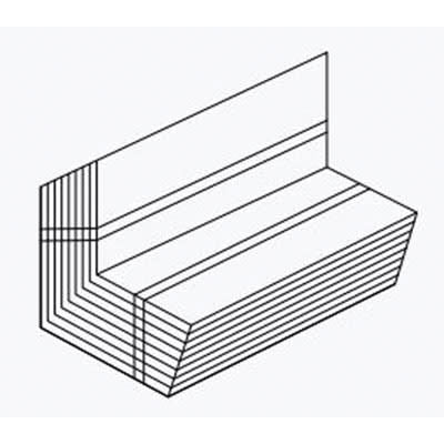 TopShield Steel Prebent Step Flashing Mill 4" x 4" x 8" 30 GA