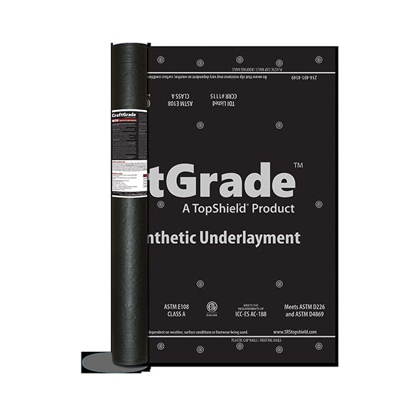 TopShield CraftGrade W20 Synthetic Underlayment Black 48" x 250'