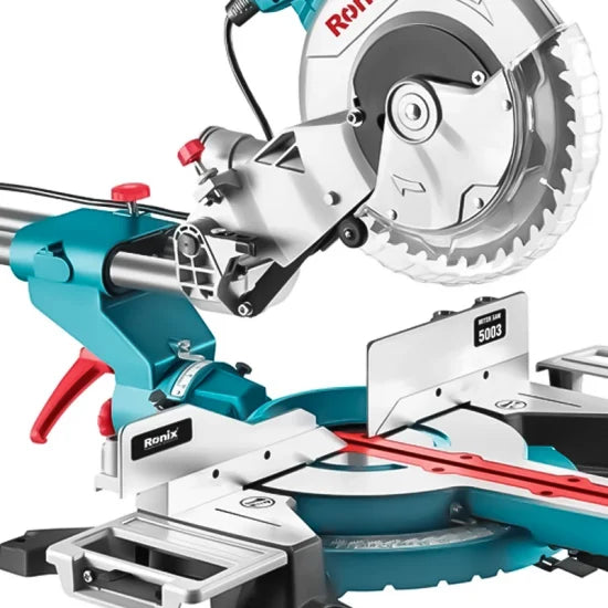 Ronix 5003 Miter Saw for Wood Power Tools for Wood Aluminum Mitre Cutting Dual Bevel Sliding Miter Saw