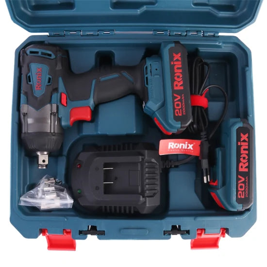 Ronix 8907 Premium Brake Stop Charger Brushless High Torque Impact Driver with 3300ipm 2600 Rpm Impact Wrench