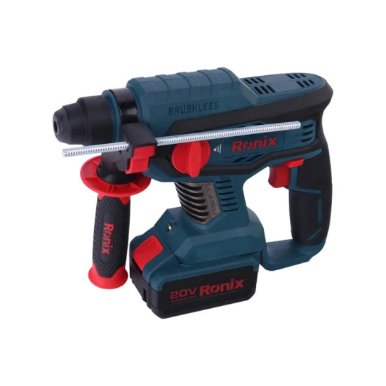 Ronix 8910 20V SDS Plus Rotary Hammer Drill Selector Variable Speed Adjustable Handle 2.2j Brushless Rotary Hammer
