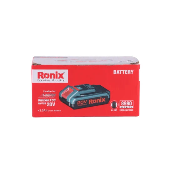 Ronix 8990 Hot 20V Rechargeable Lithium Ion Battery for Cordless Drill Power Tools Replacement Battery Pack