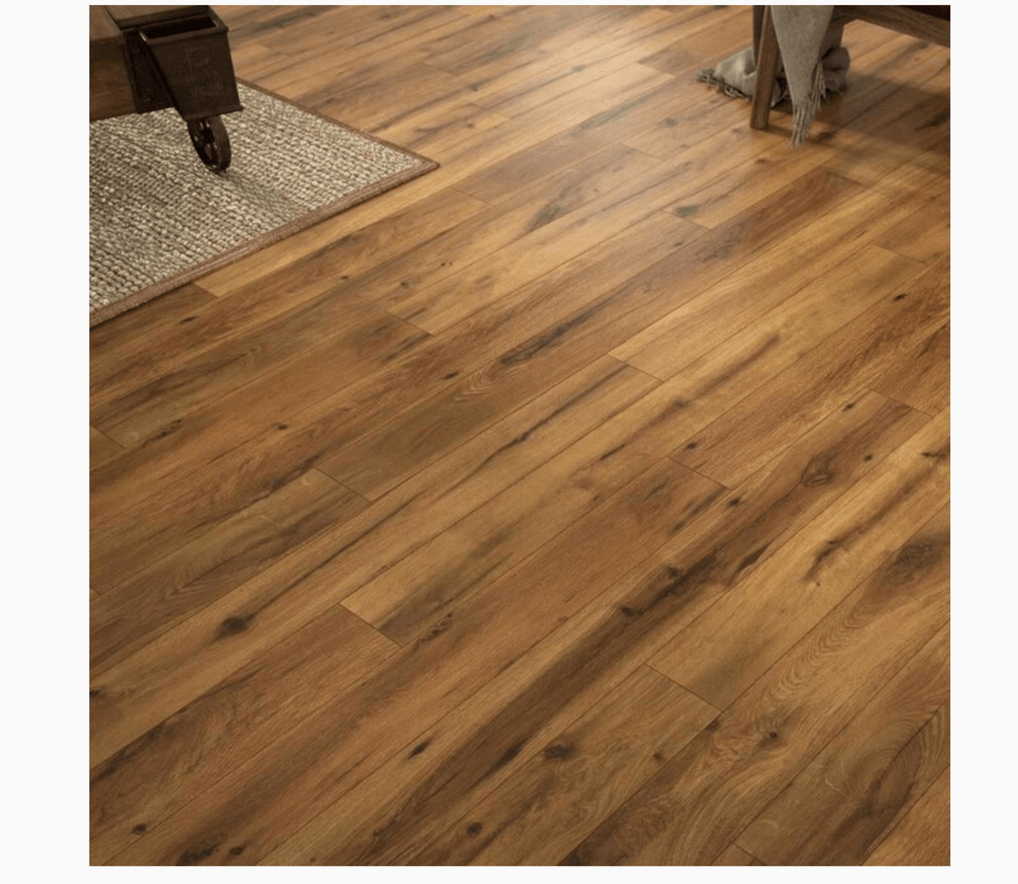 allen + roth Lodge Oak 4.96-in W x 4.23-ft L Handscraped Wood Plank Laminate Flooring - Super Arbor